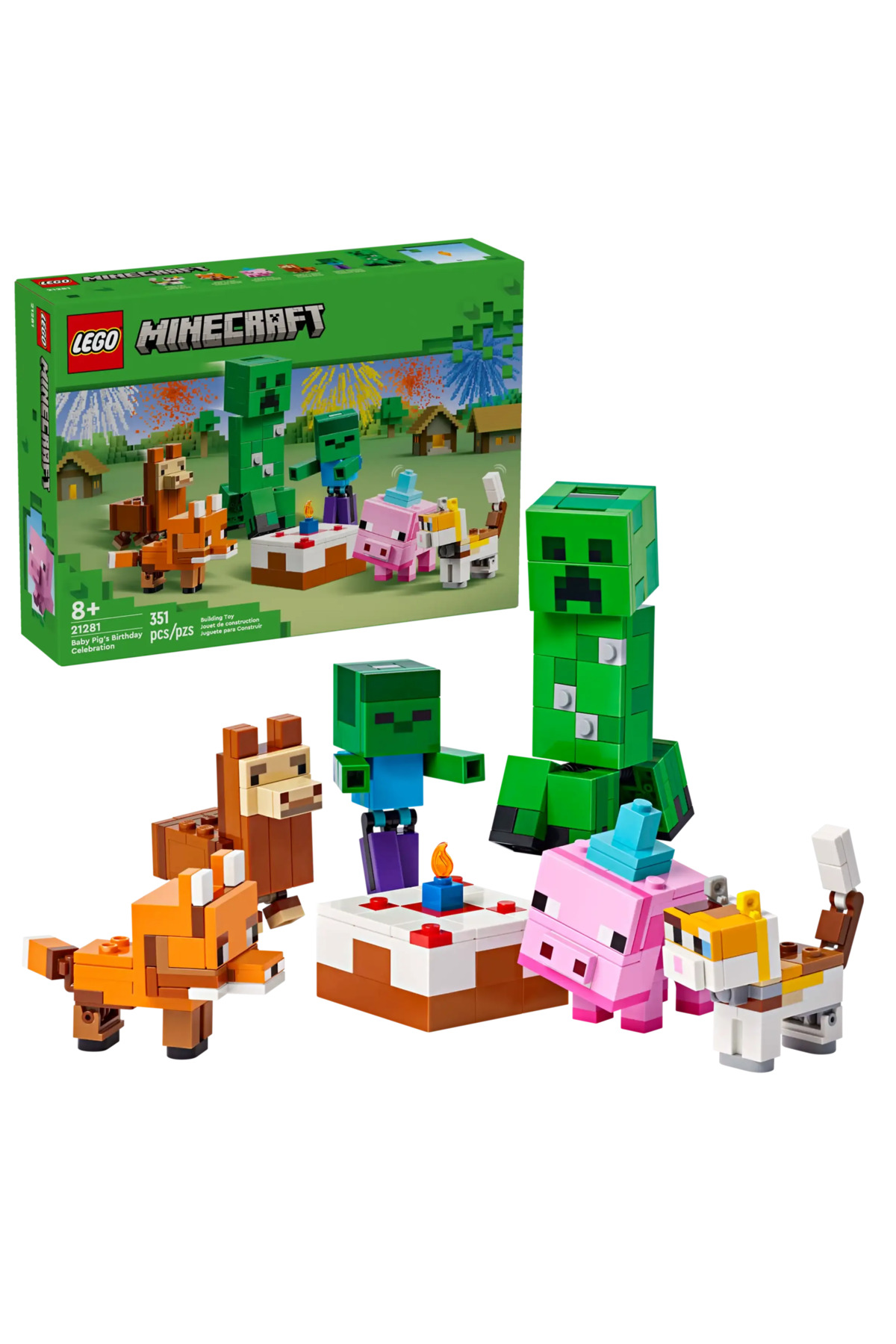 لگو و اسباب بازی های ساخت محور 21281 جشن تولد بچه خوک LEGO® MINECRAFT اورجینال LEGO