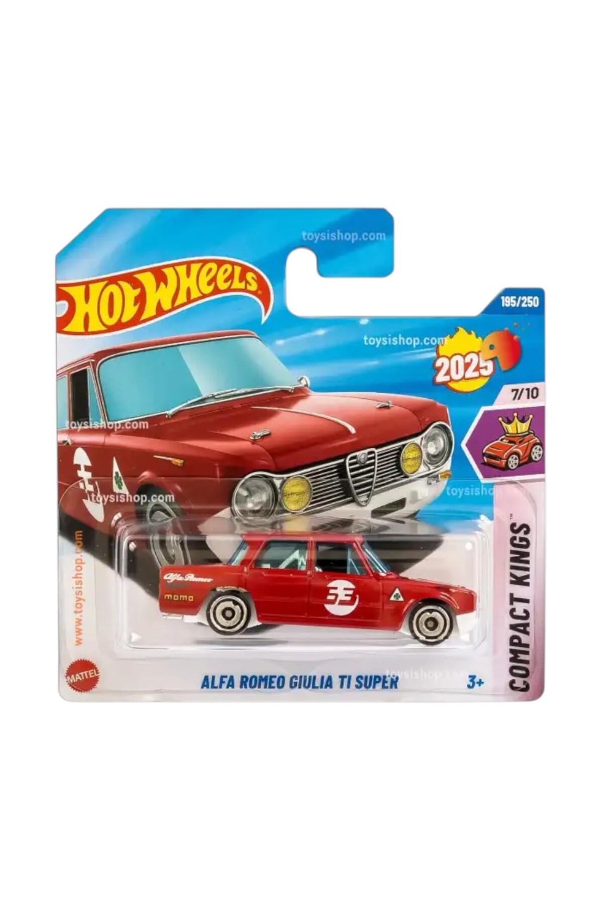 ماشین اسباب بازی ALFA ROMEO GIULIA SUPER KINGS COMPACT HYW40 هات ویلز اورجینال HOT WHEELS