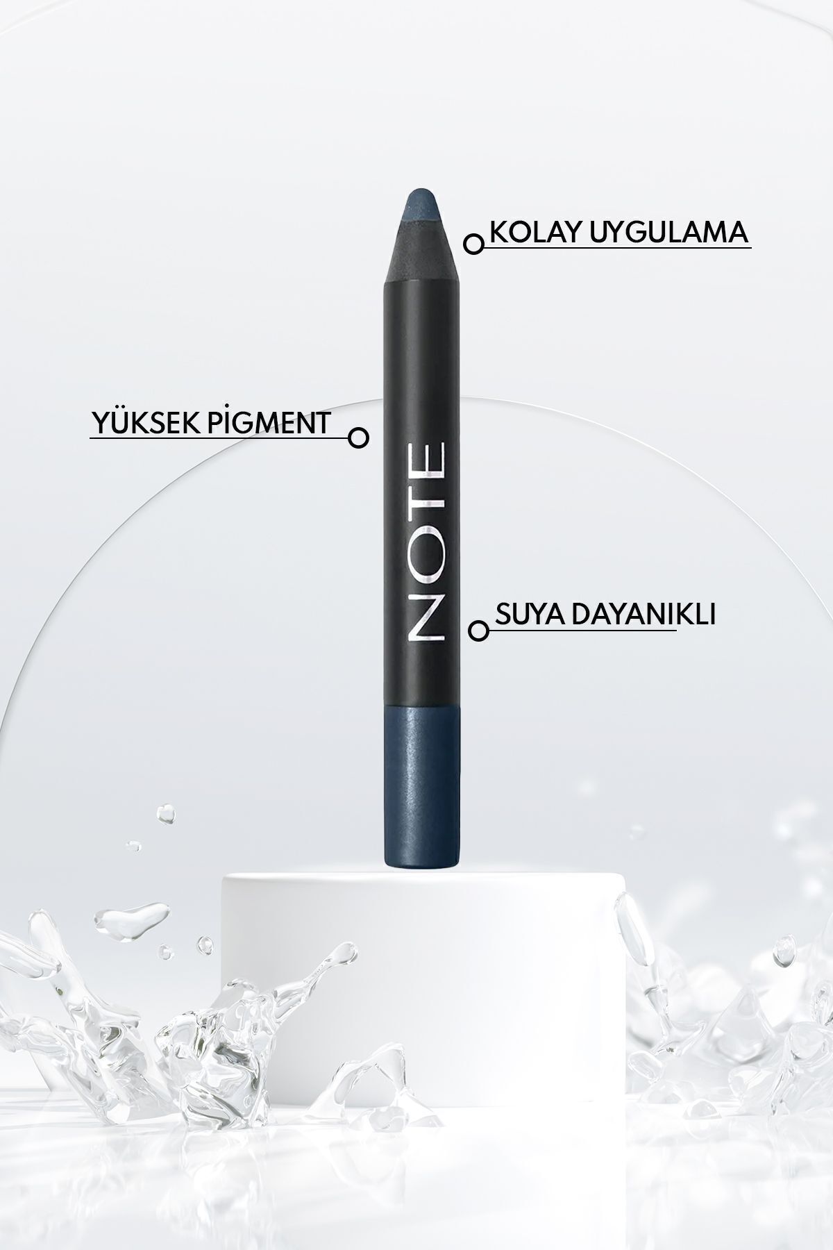 سایه چشم مداد جامبو ضد آب و براق 07 بنزینی آبی Note Cosmetics