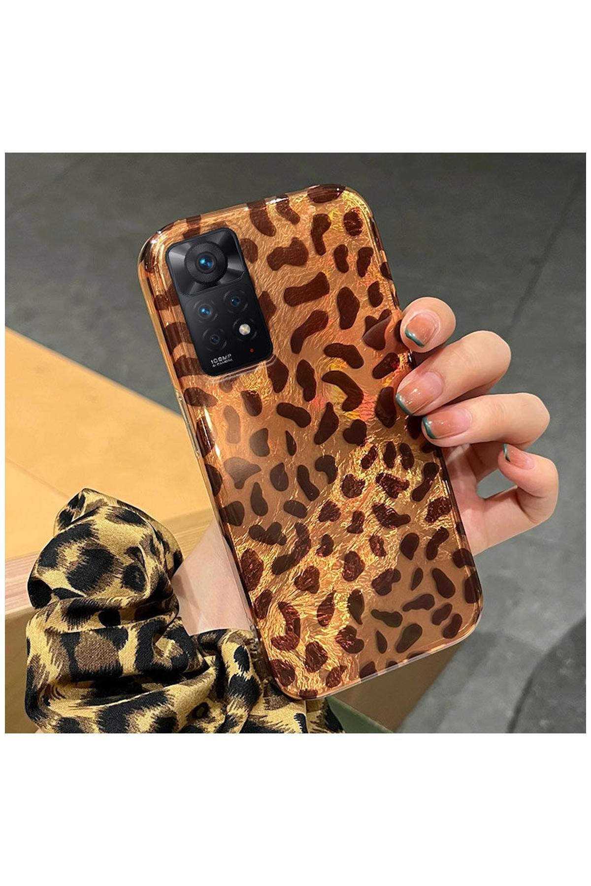 کاور و قاب محافظ شیائومی REDMI NOTE 11S سازگار ZEBANA LUXE LEOPARD SILICONE DESERT TITANIUM اورجینال Zebana