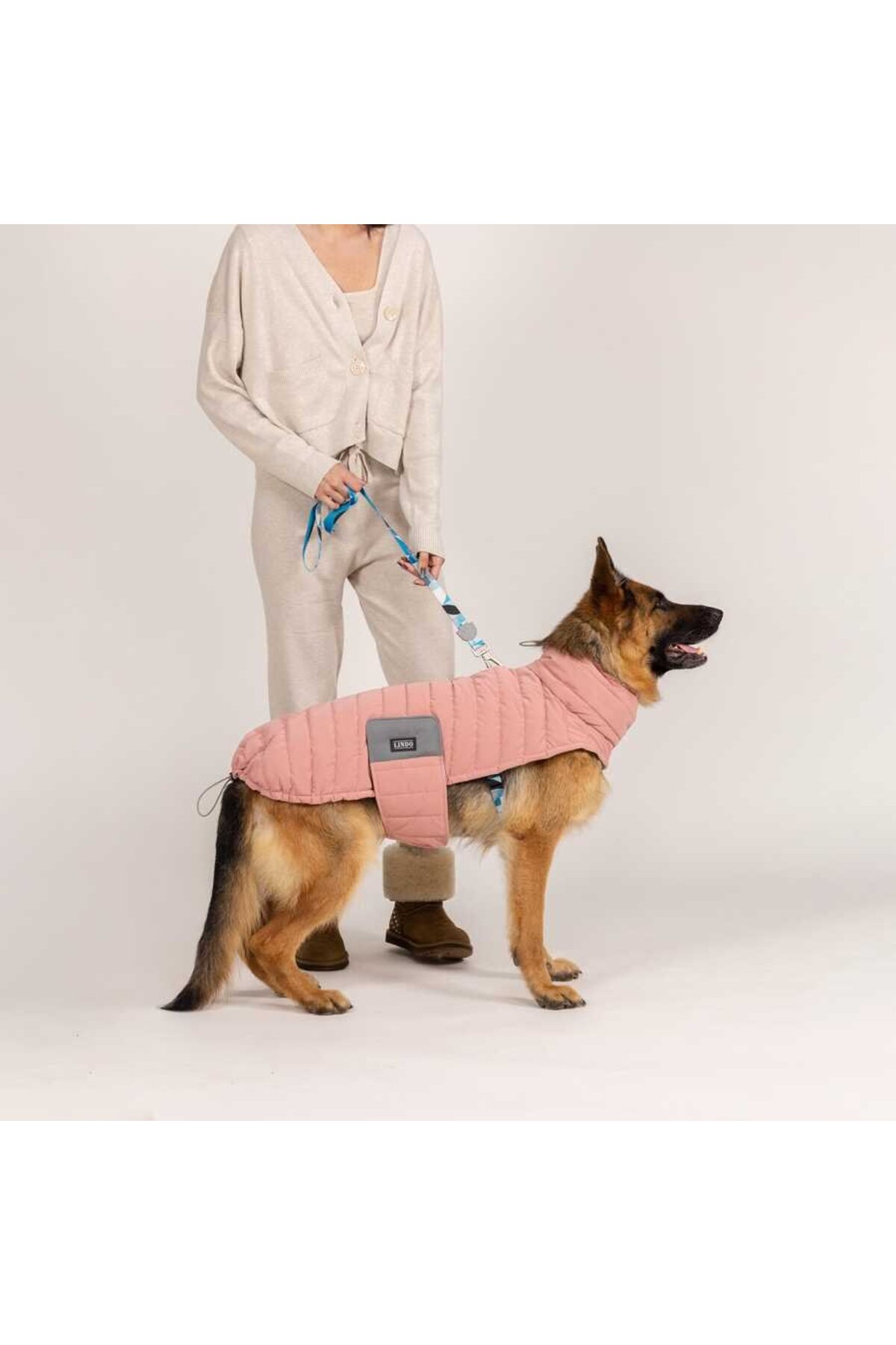 کاپشن سگ لیندوداگز Lindodogs Air Puff صورتی