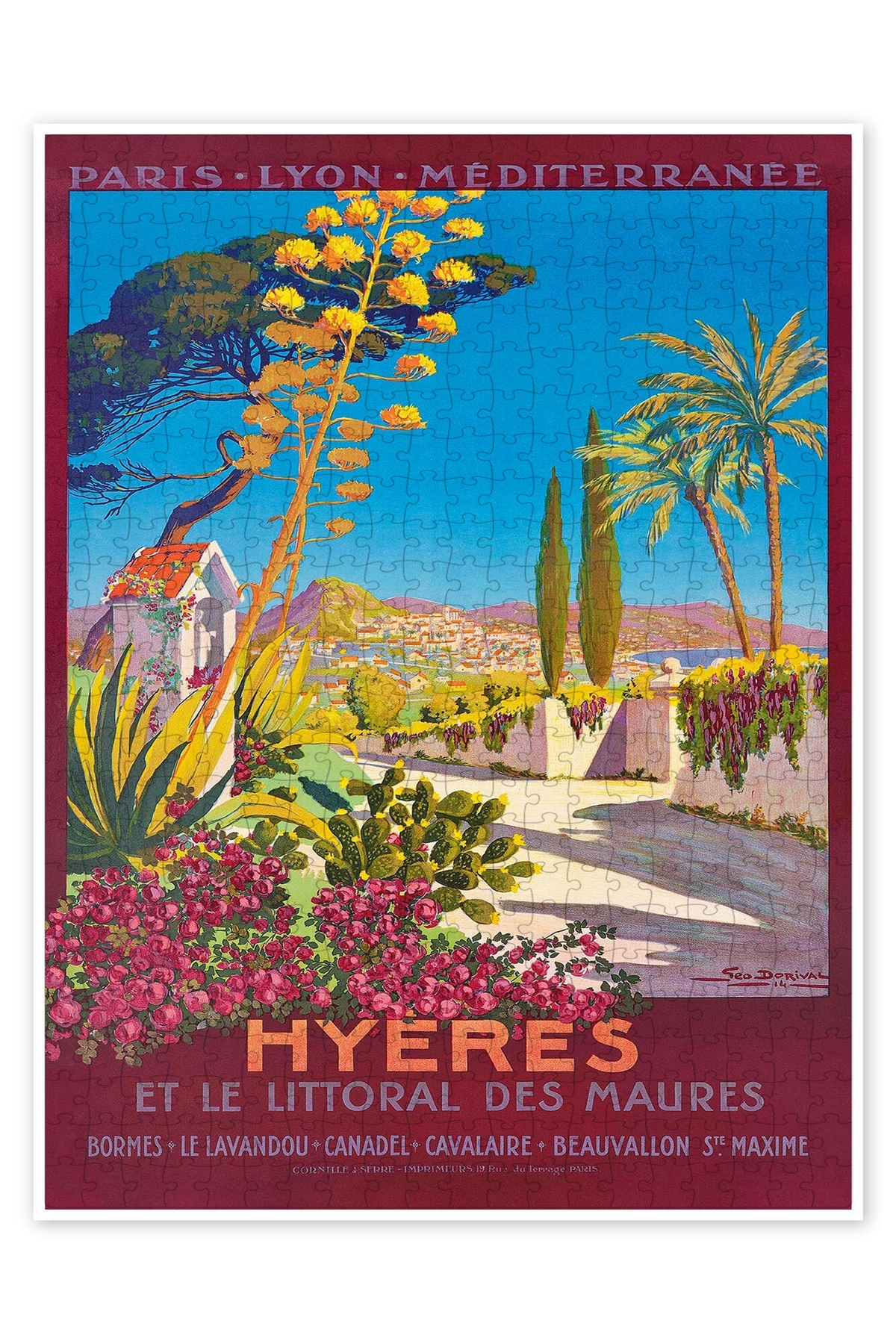 پازل سرگرمی با مضمون HYÈRES 500 PIECE JIGSAW PUZZLE CITY LANDSCAPE از ترکیه Jeronkarji