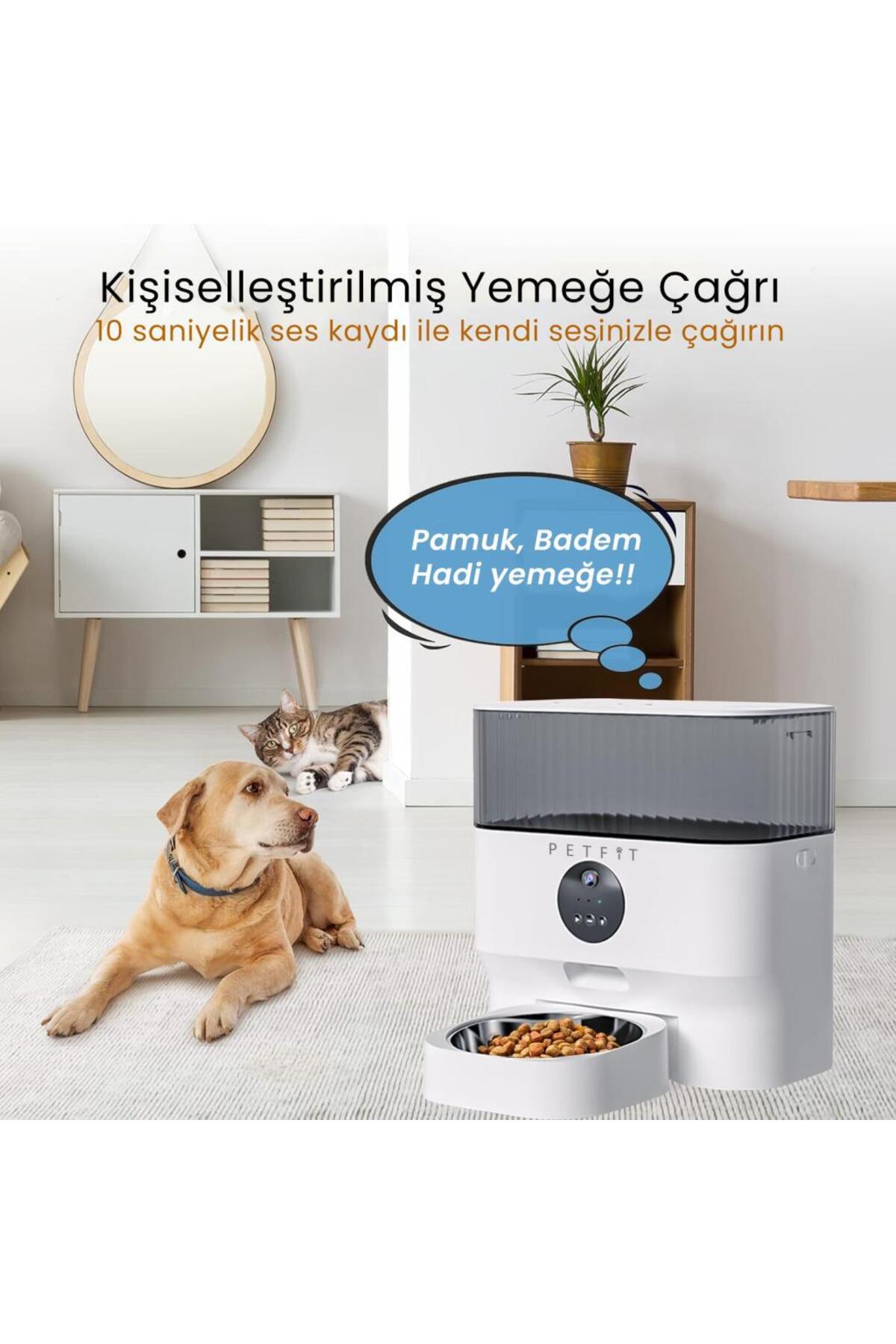 ظرف غذادهی خودکار هوشمند پت‌فیت Petfit CatMax Pro، ۵ لیتری، Wi-Fi و دوربین‌دار برای گربه و سگ