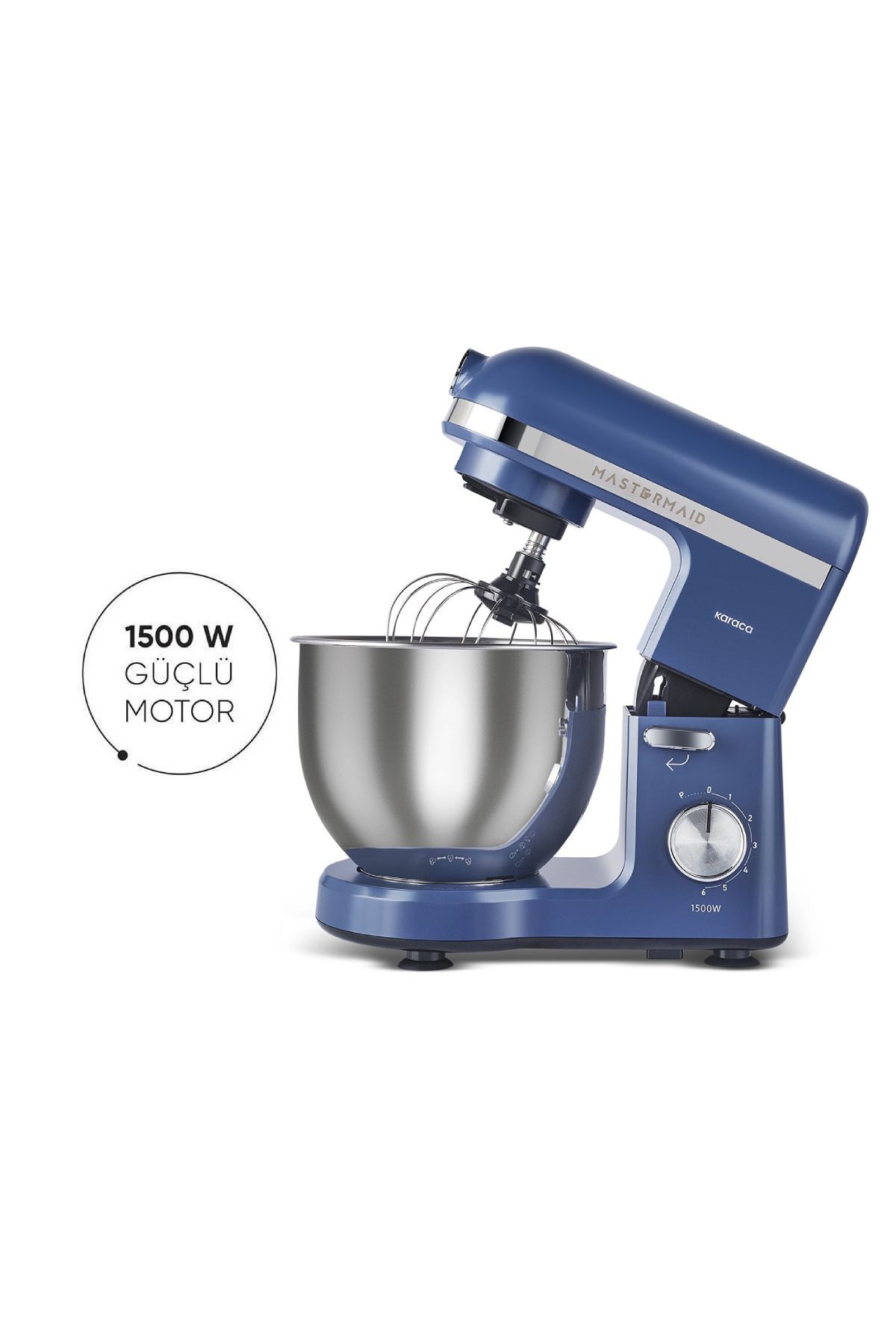 میکسر و ست استند سرآشپز MASTERMAID 1500W MARINE BLUE اورجینال Karaca