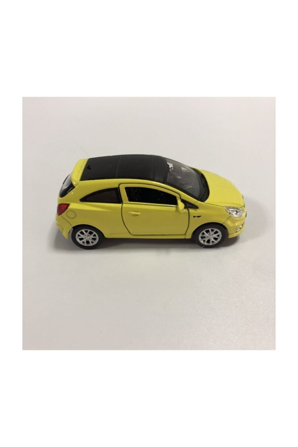 مدل خودرو OPEL CORSA METAL PULL DROP CAR YELLOW اورجینال WELLY