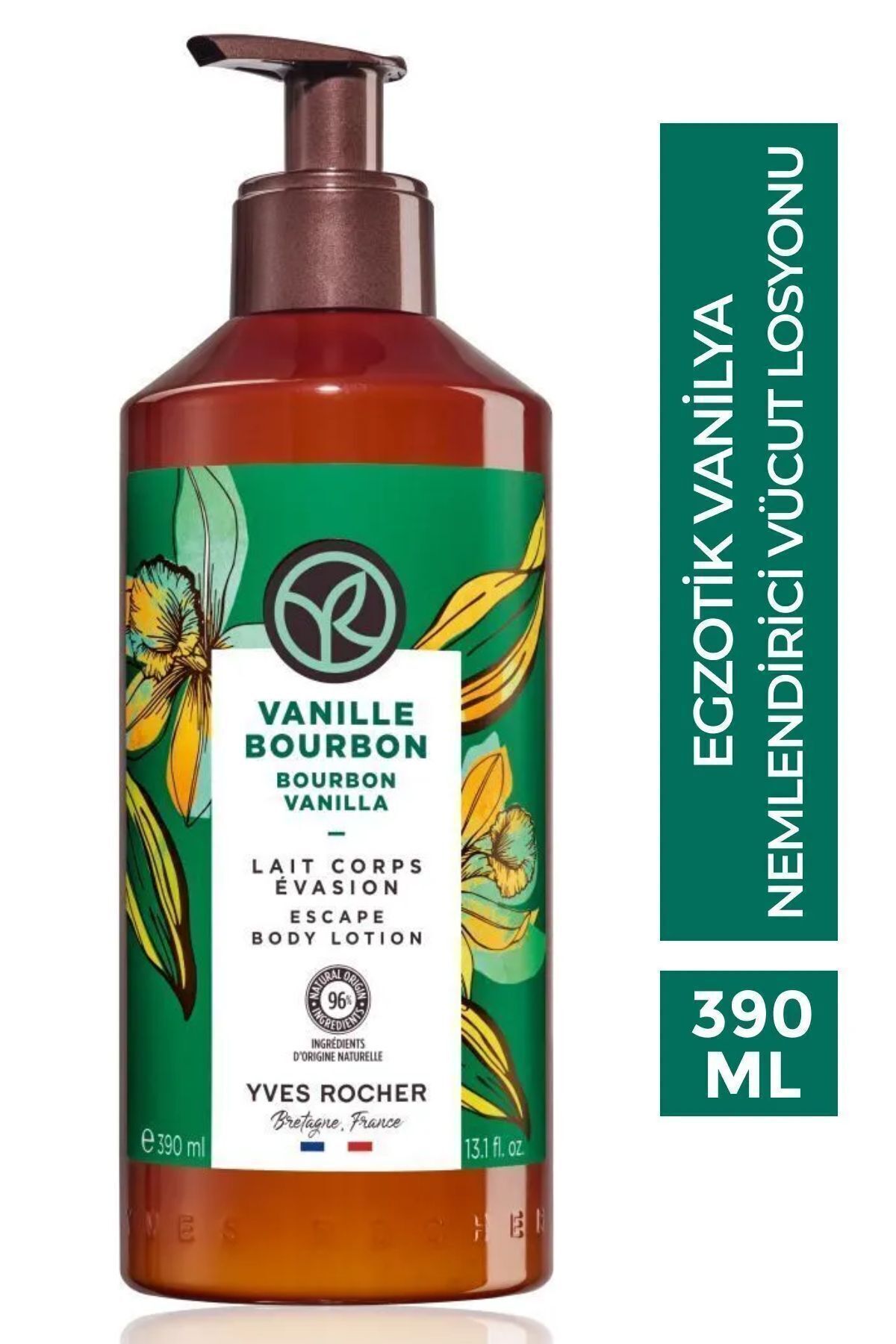 Yves Rocher لوسیون بدن مرطوب کننده رایحه وانیل 390ml