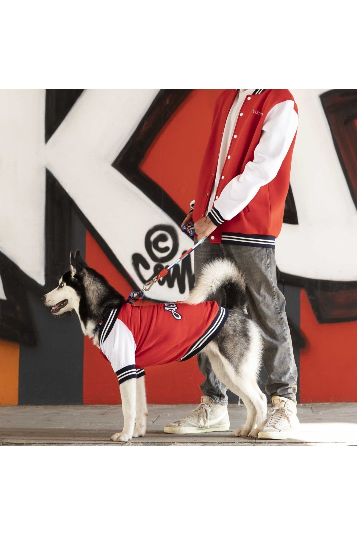 سویشرت سگ لیندو داگز Lindodogs مدل Lindo People Allstar، قرمز، یونیسکس