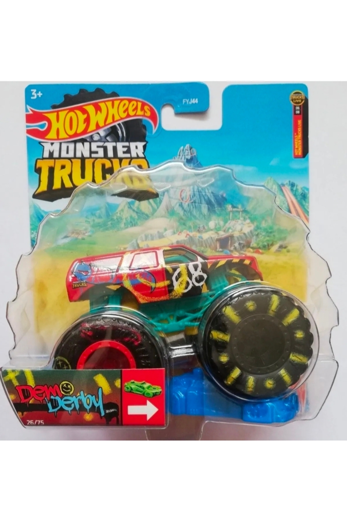 ماشین اسباب بازی 1:64 MONSTER TRUCKS DEMO ACE DIECAST VEHICLE HLT05 از ترکیه HOT WHEELS
