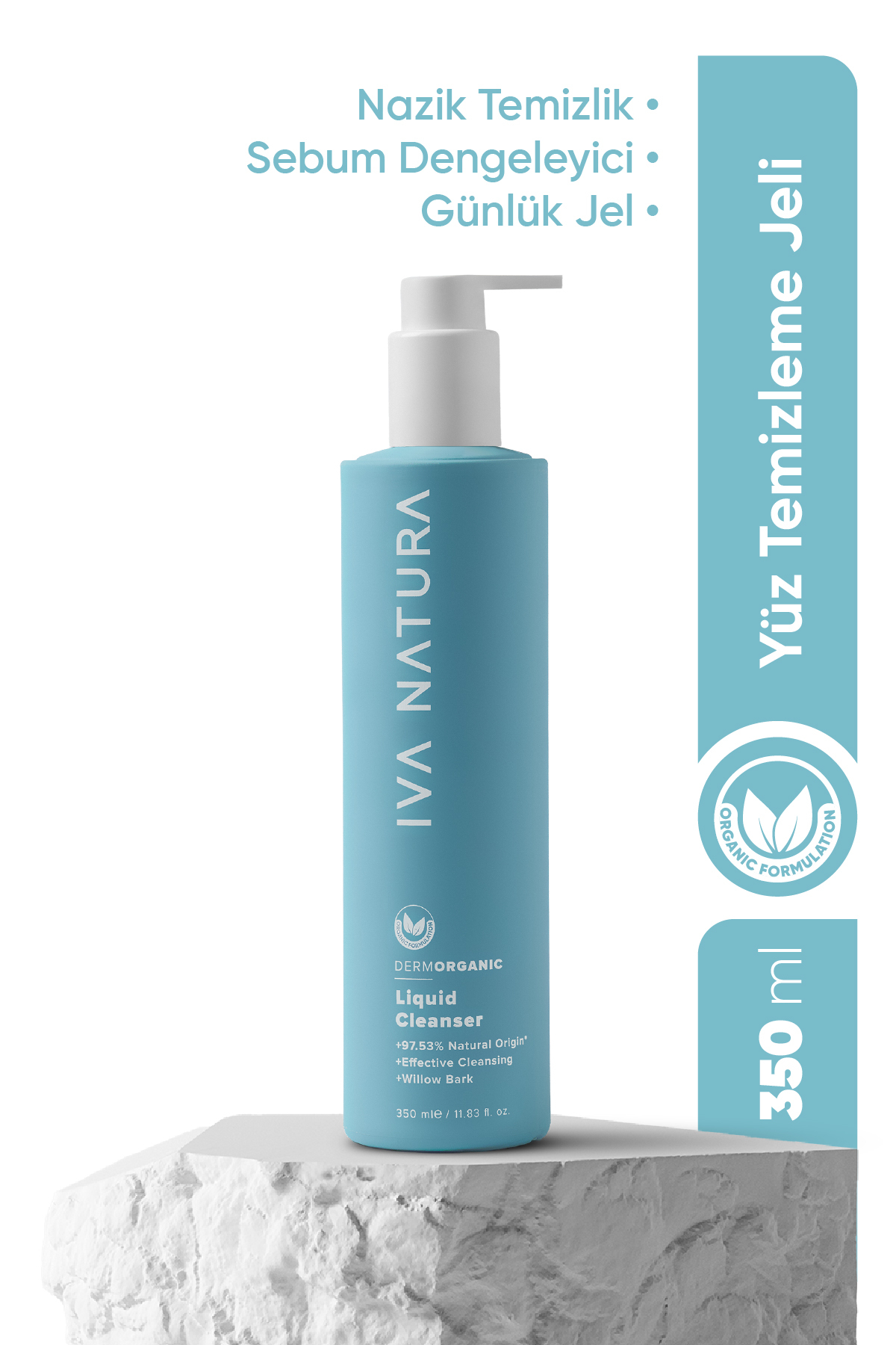 پاک کننده صورت ژل تمیز کردن 350 میل ارگانیک Iva Natura
