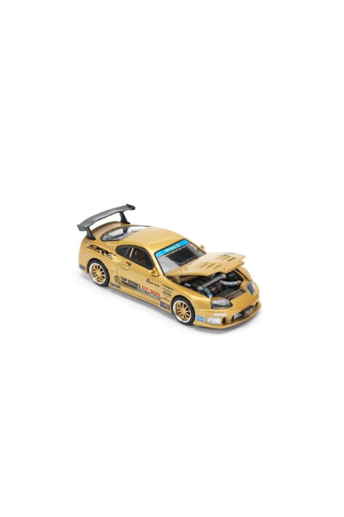 مدل خودرو POP RACE GT300 SUPRA GOLD 1:64 CAR1 اورجینال HOT WHEELS