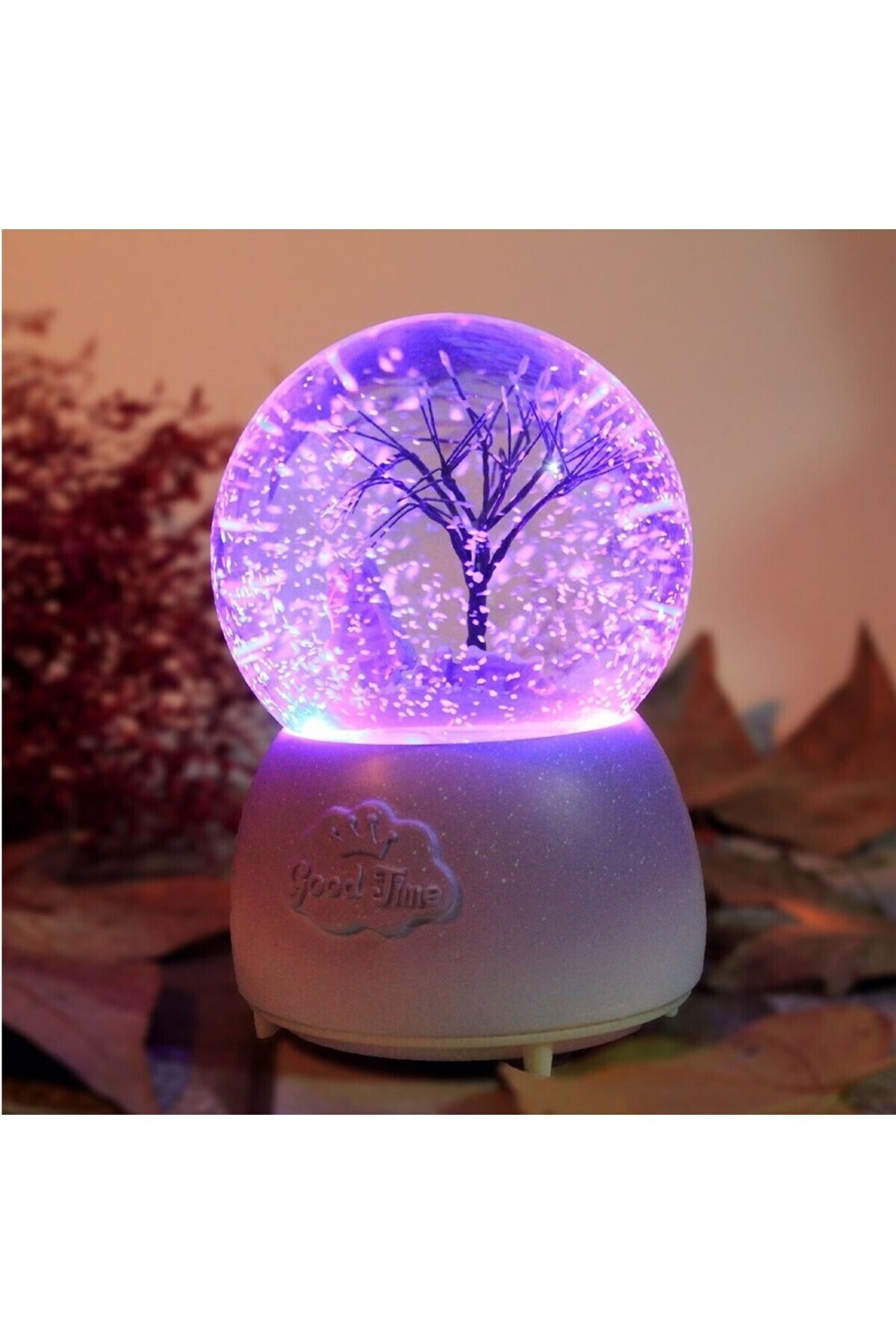 گوی برفی اسپری موزیکال روشن با تم درخت SNOW GLOBE سایز بزرگ از ترکیه Lapidaria
