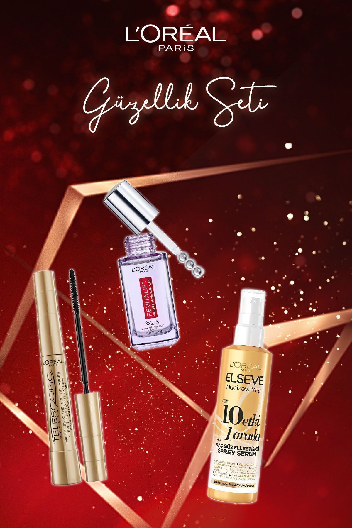 ریمل مجموعه زیبایی: تلسکوپی در سرمی موهای دیگر سرم چشم L'Oreal Paris
