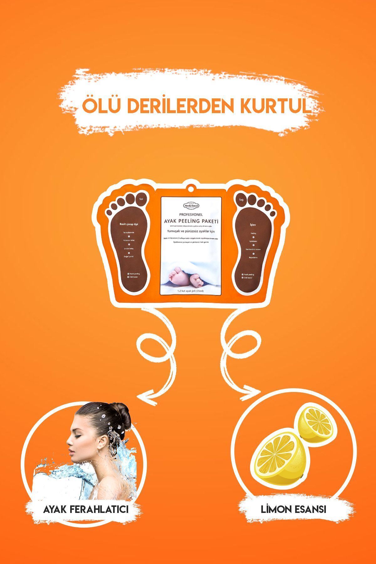 ماسک پا لایه برداری از نوع جوراب 2 Modalucci