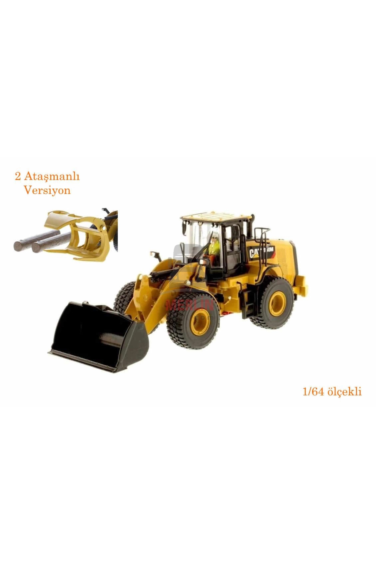 لودر چنگکی و سطل مخصوص حمل کنده و الوار Cat 950M مدل Masters ، مقیاس ۱/۶۴، دو ضمیمه