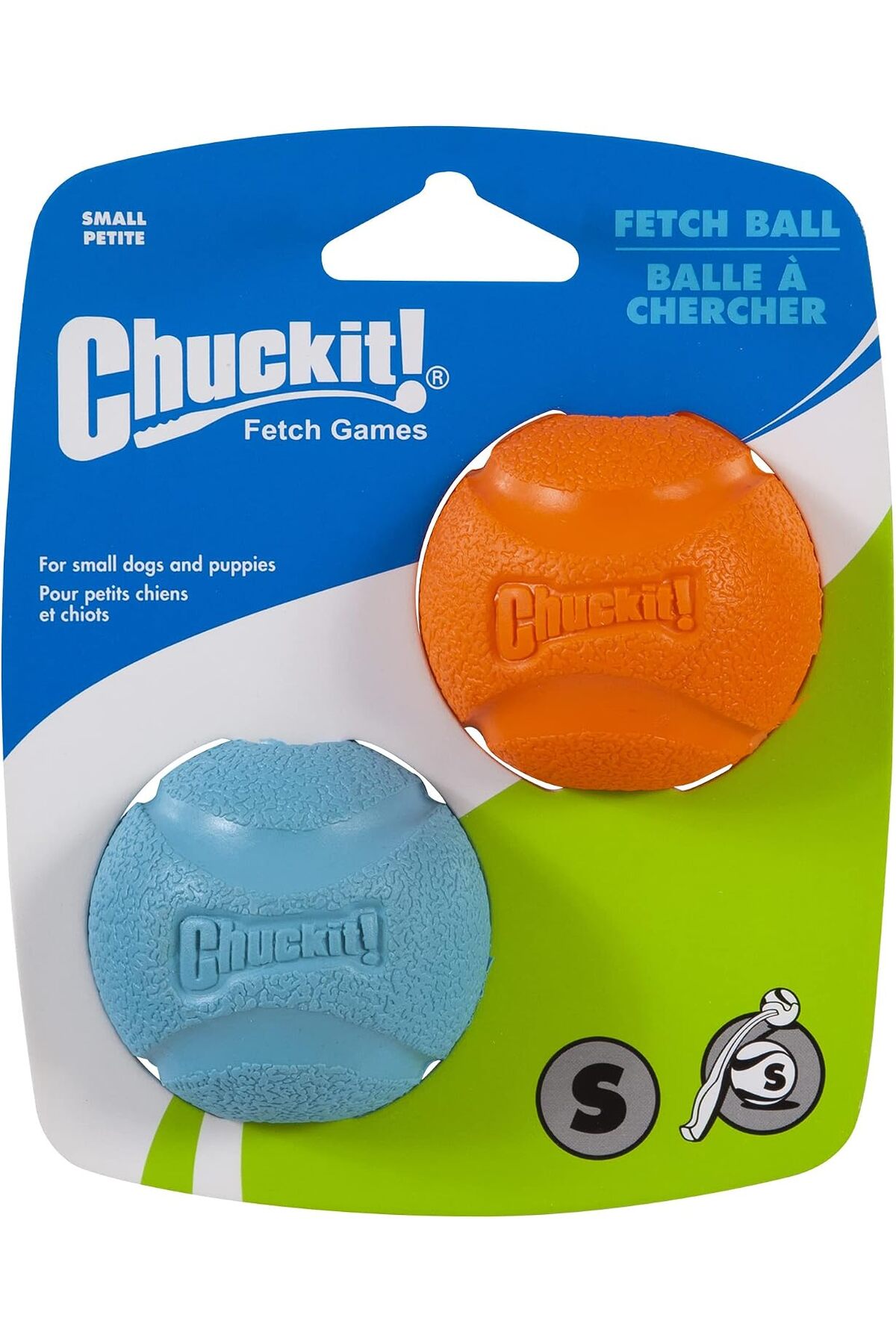 توپ بازی سگ چاکیت! Chuckit!! ! Fetch Ball، بسته ۲ عددی، سایز کوچک چندرنگ