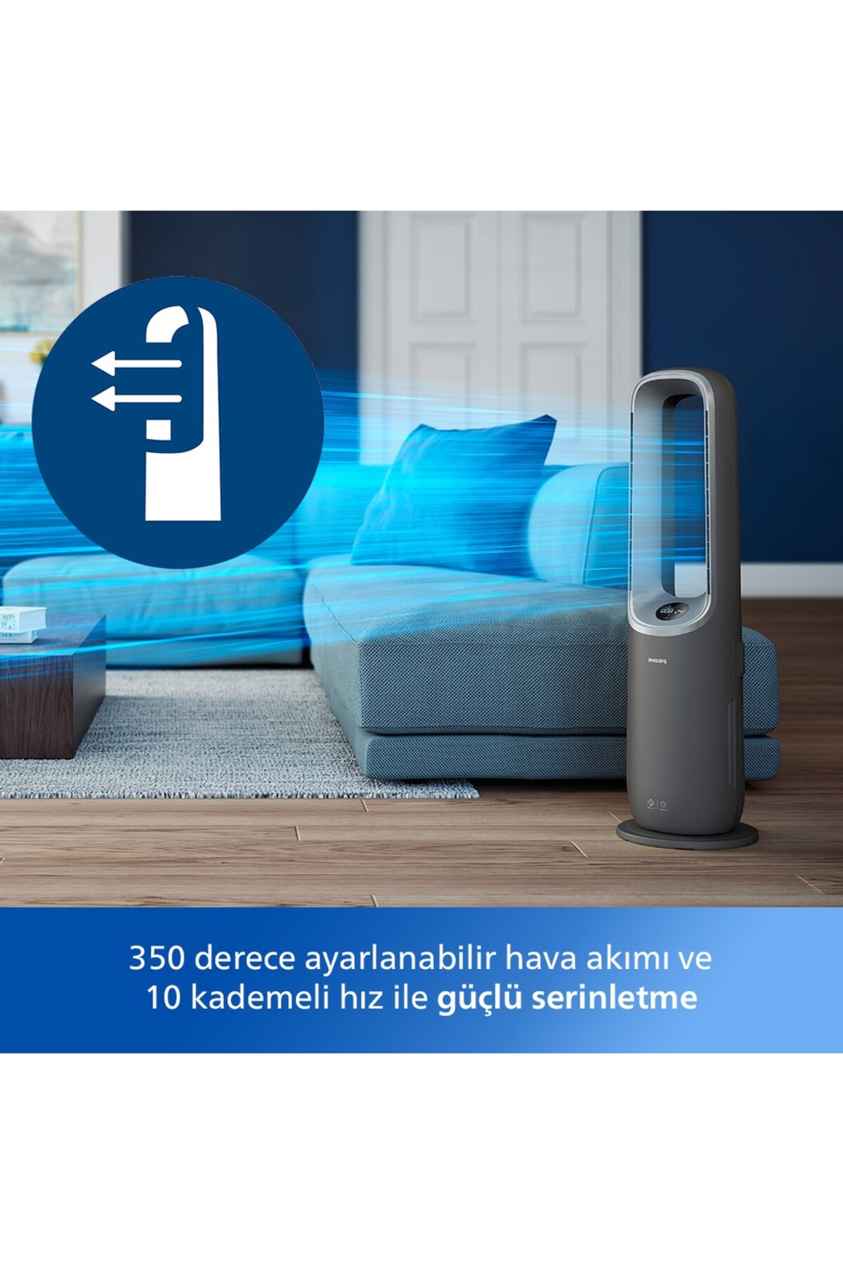تصفیه کننده هوا تمیز کردن ویروس + گرده و غیره فن بخاری سری 8000 AIR PERFORMER 3 IN 1. اورجینال Philips