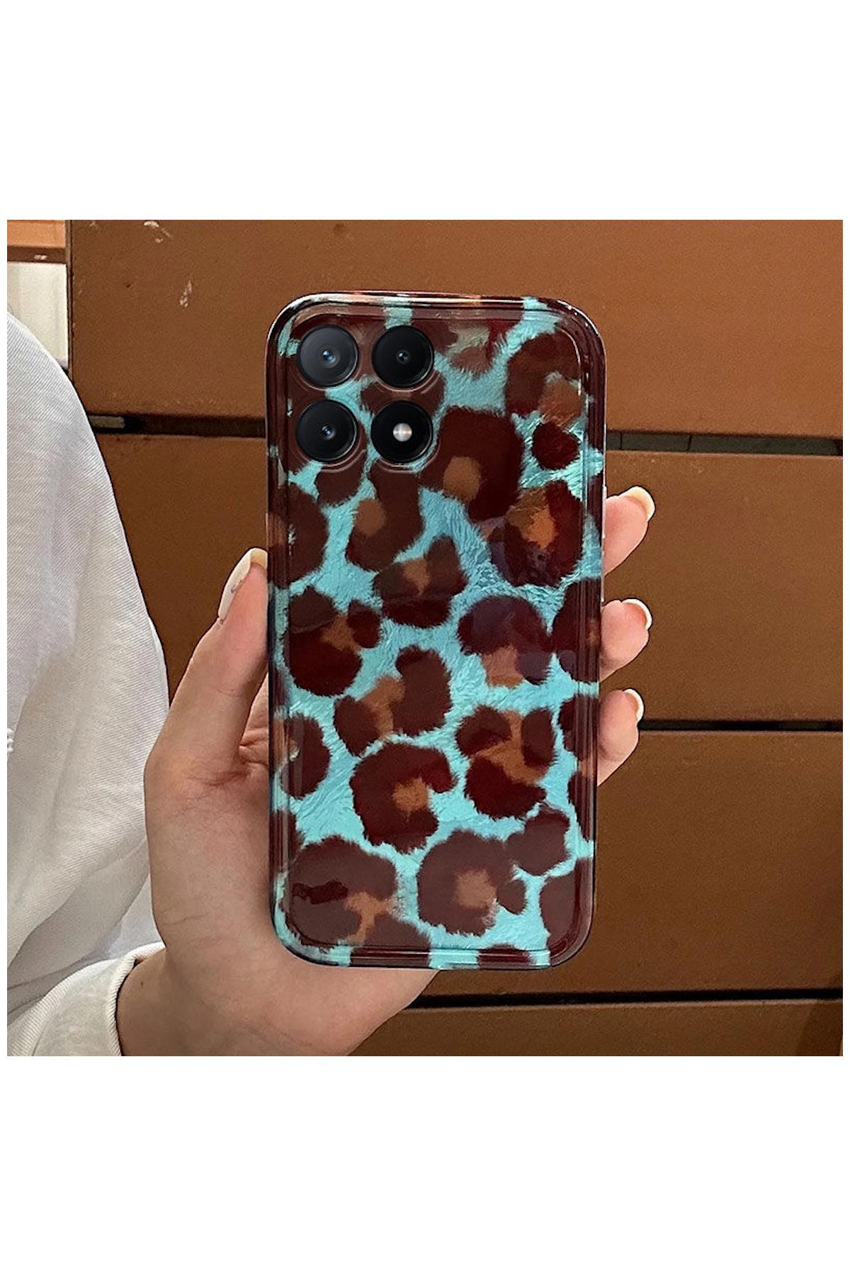 کاور و قاب محافظ شیائومی POCO X6 PRO 5G سازگار با سیلیکونی ZEBANA LUXE LEOPARD قهوه ای اورجینال Zebana