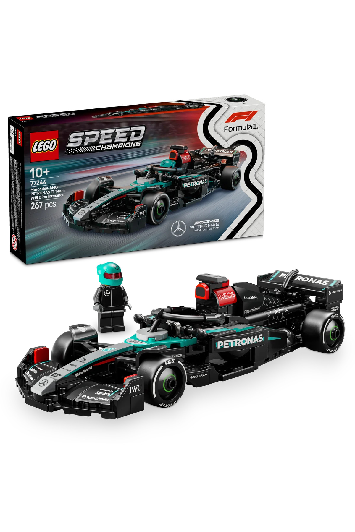 لگو و اسباب بازی های ساخت محور ® SPEED ​​​​CHAMPIONS MERCEDES AMG F1® W15 RACE CAR 77244 10+ TOY BUILDING SET 267PR اورجینال LEGO