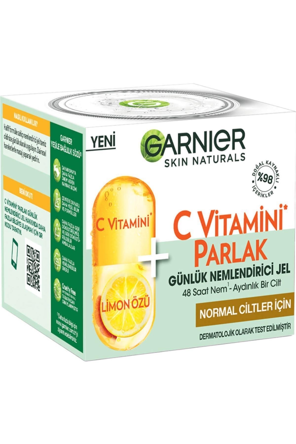 Garnier ظرف مسواک هدیه ژل روزانه مرطوب کننده ویتامین C گارنیه 50 میلی لیتر (1 عدد)