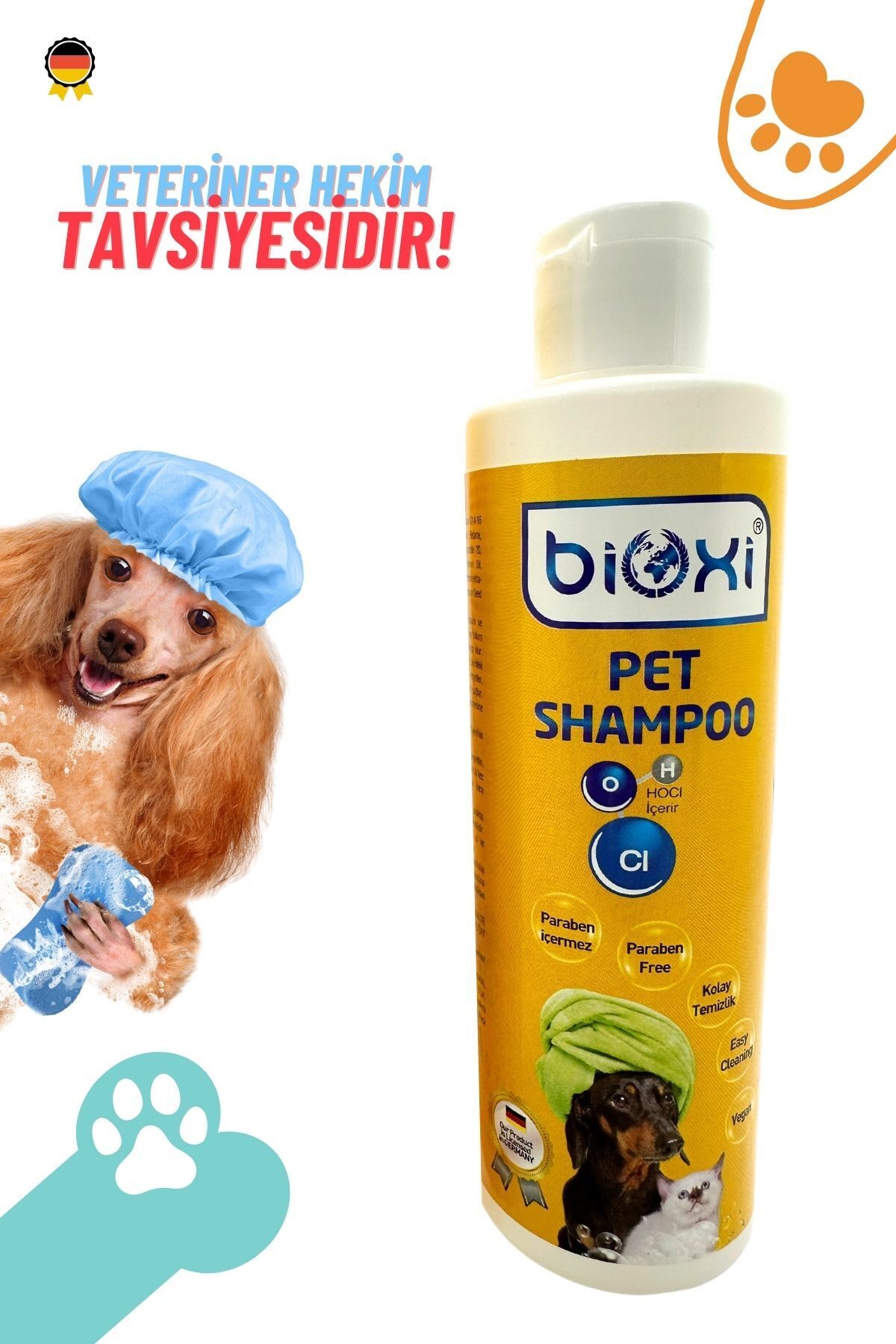 مجموعه شامپو وگان گربه و سگ و محصول مراقبت از زخم و تمیزکننده چشم بایوکسی Bioxi