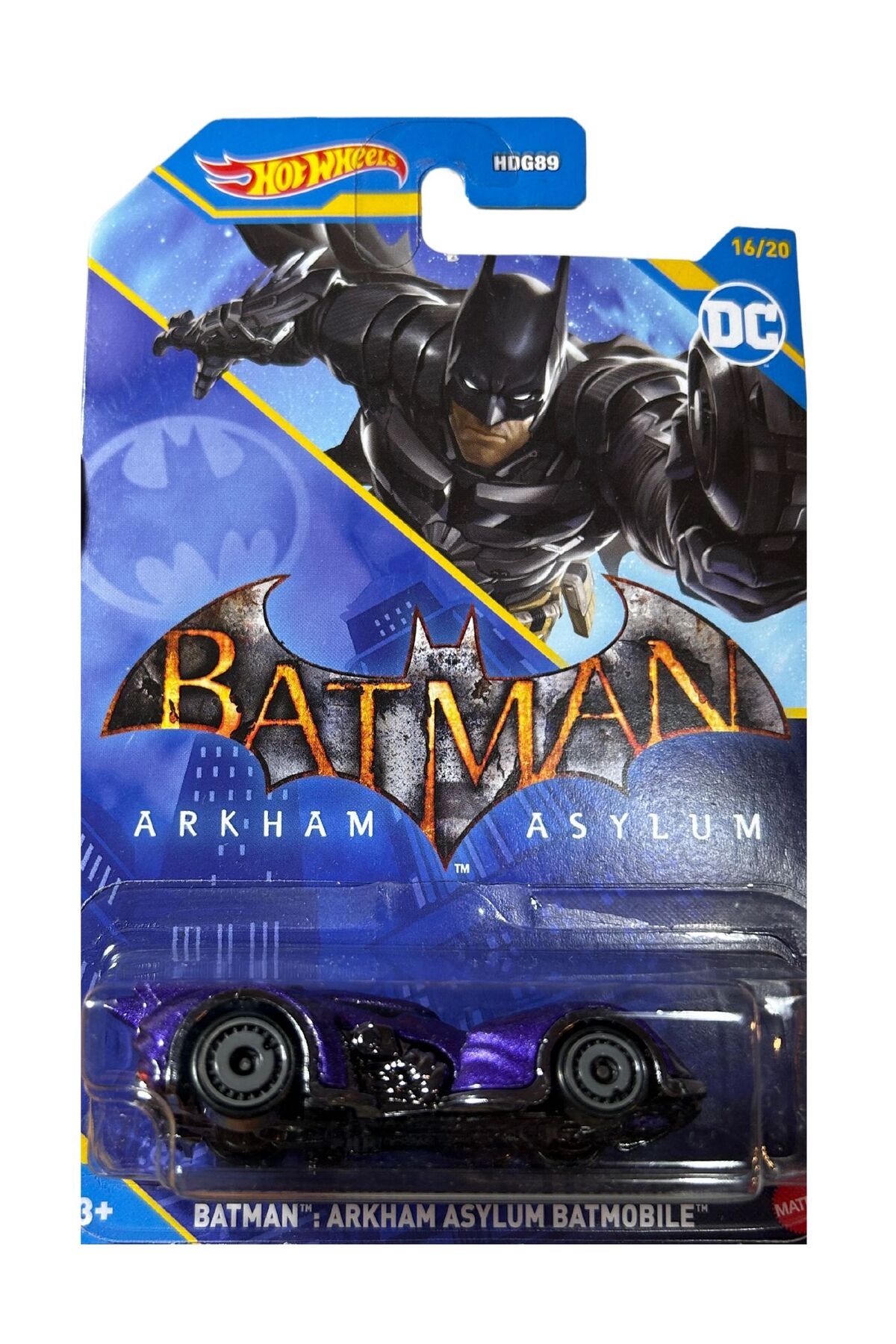 ماشین اسباب بازی کارت بلند ARKHAM ASYLUM BATMOBILE هات ویلز اورجینال HOT WHEELS