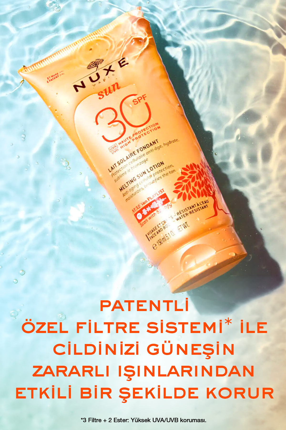 Nuxe کرم ضدآفتاب صورت و بدن SPF30 150 میلی لیتر نازک لباس آفتابی