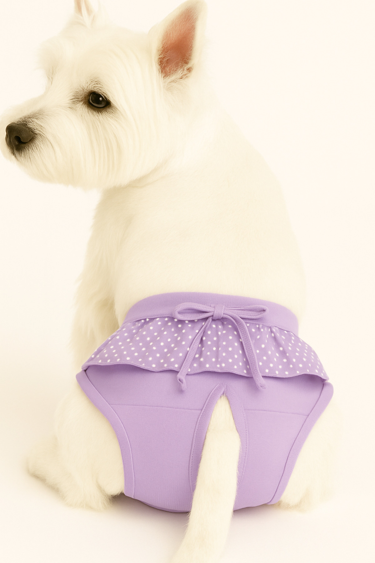 لباس سگ زیر قاعدگی گربه خالدار بنفش نژاد کوچک اورجینال DOGİ&amp;DOG
