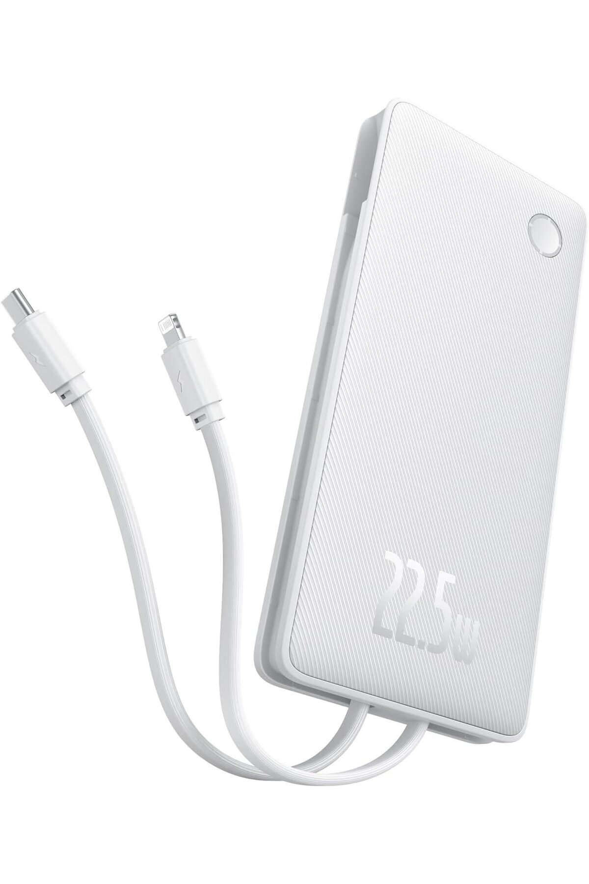 پاوربانک AIRPOW LITE 10000 MAH 22.5W با یکپارچه TYPE C و کابل لایتنینگ سفید اورجینال Baseus