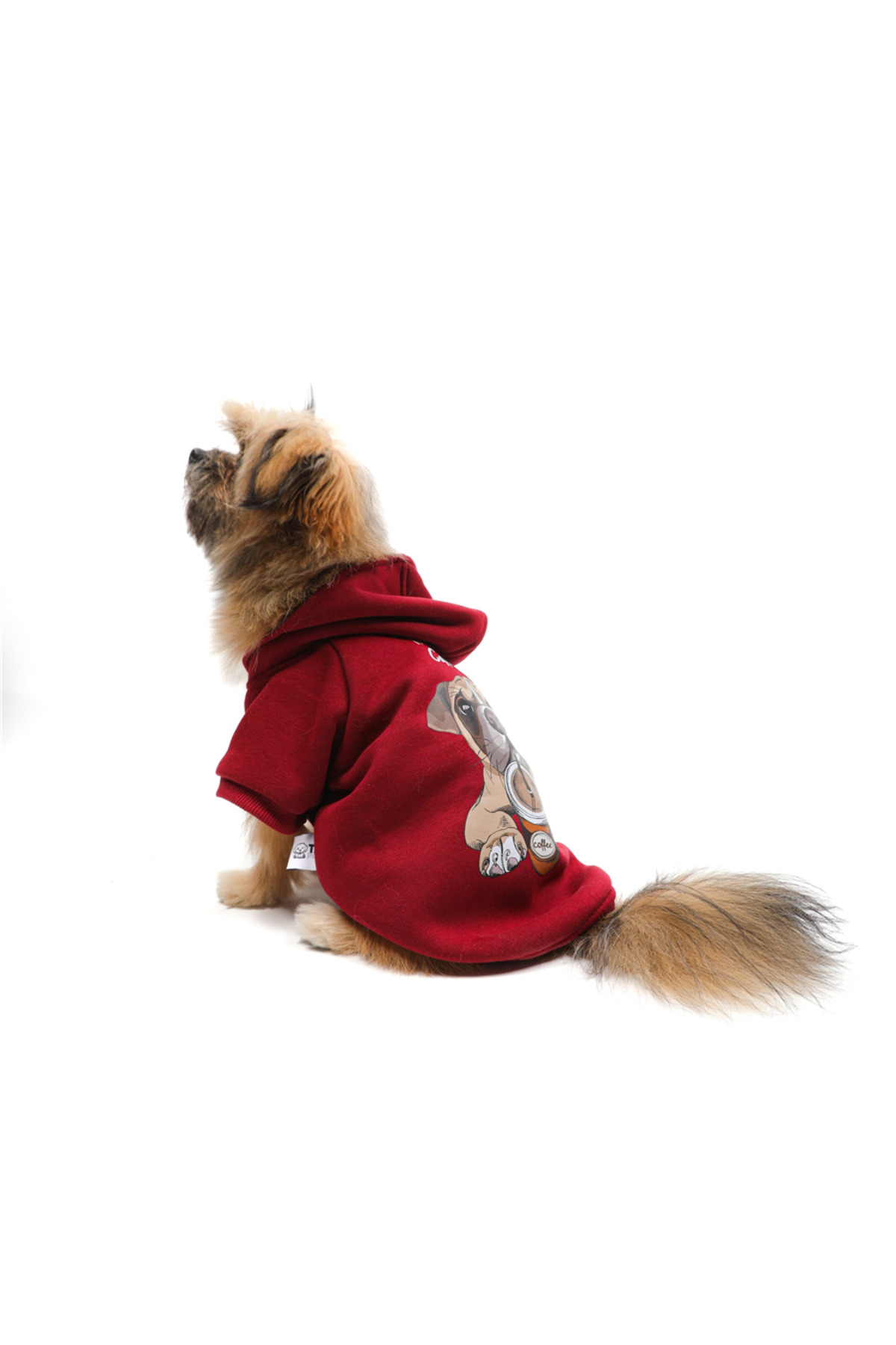 سویشرت کلاه‌دار سگ تارپاوز TARPAWS Coffee Dog، زرشکی