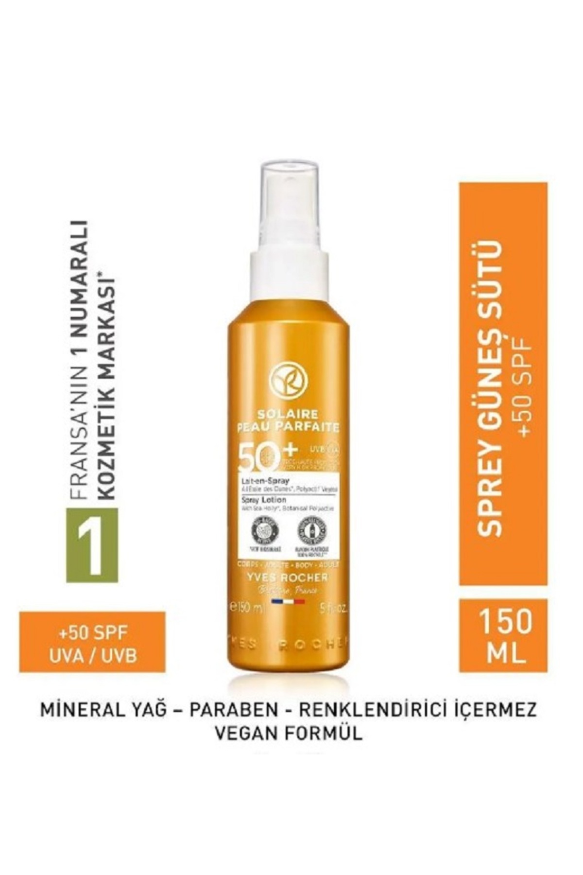 اسپری ضد آفتاب بدن SPF 50+ سولار پو پارفایت 150 میلی لیتر ایوروشه Yves Rocher