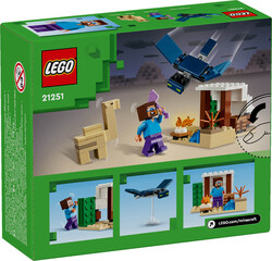 مجموعه ساختنی لگو LEGO ماینکرفت Minecraft مدل 21251، کاوش صحرای استیو، ۷۵ قطعه، حداقل سن ۶ سال