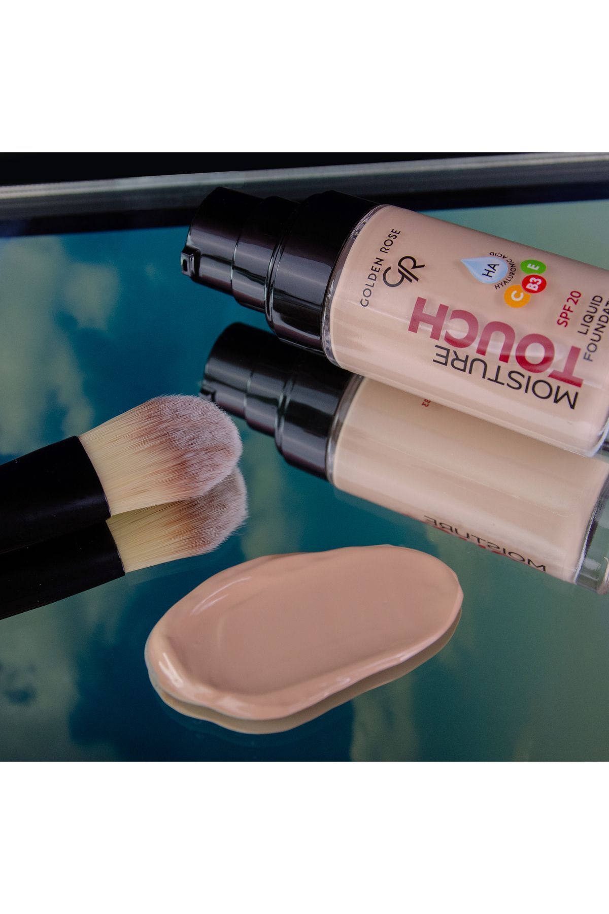 Golden Rose پایه مایع لمس رطوبت SPF20 شماره 101 پایه موثر مرطوب کننده