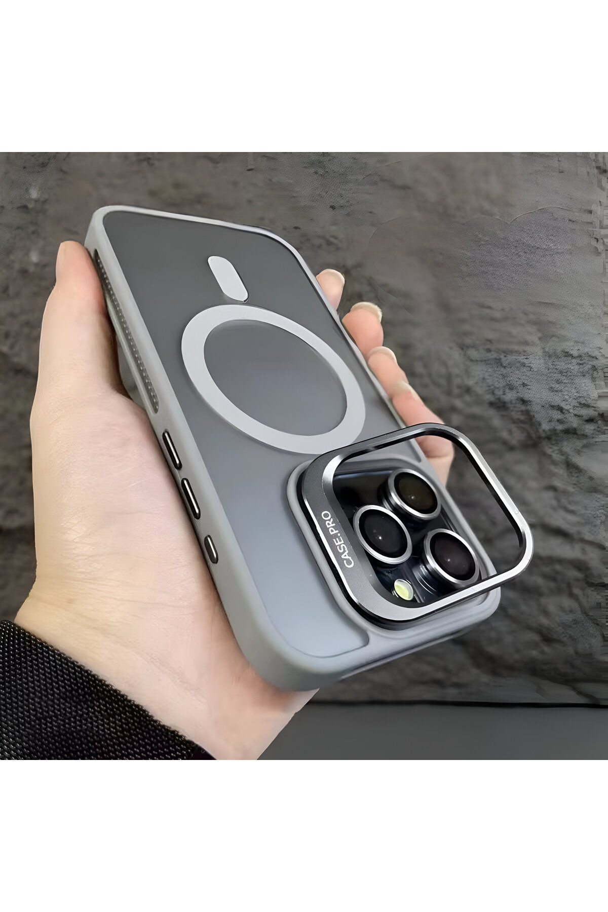 کاور و قاب ظاهری مات سازگار با آیفون 17 پرو مکس 6.9 اینچ MAGSAFE رنگی STAND PRO جعبه مخصوص HYPERSOFT