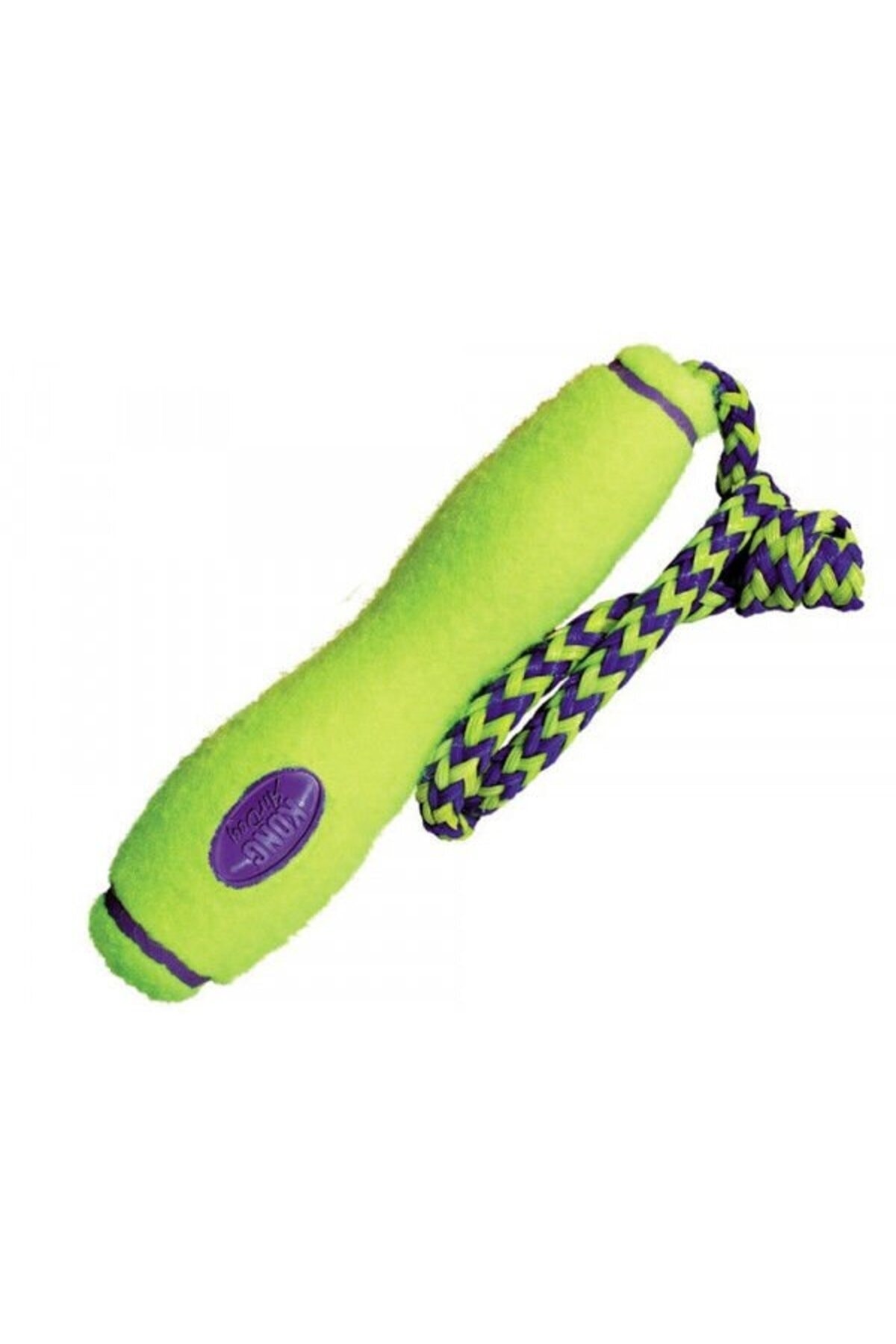 اسباب‌بازی بازیابی سگ کنگ Kong Air Fetch Stick طناب‌دار، متوسط، زرد