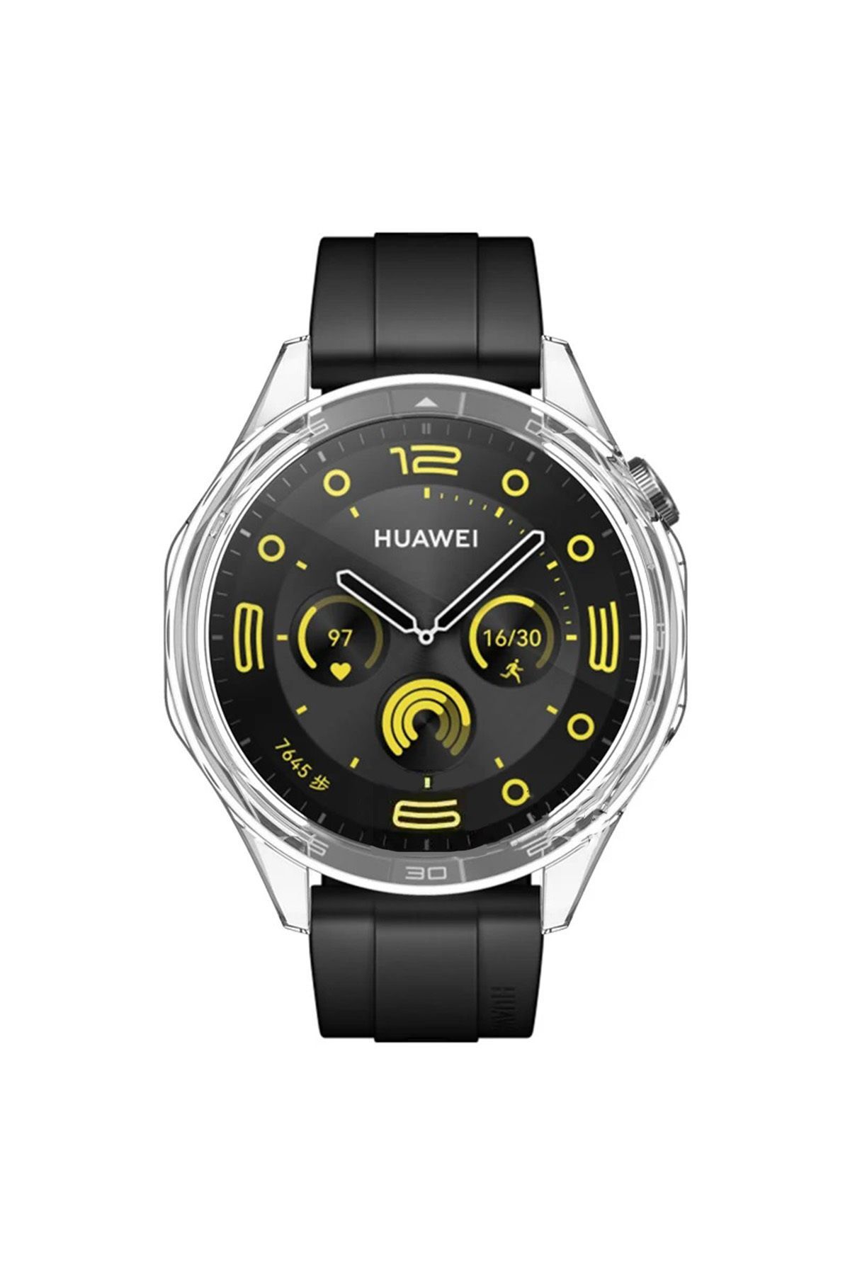 محافظ صفحه ساعت هوشمند قاب 46 ​​میلی متری سازگار HUAWEI مچی GT4 و 360 سیلیکونی با کامل فیبکس Fibaks