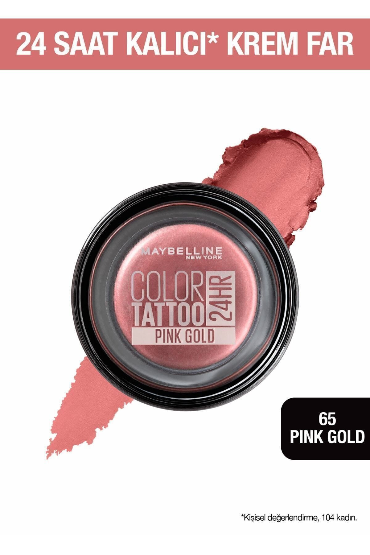 Maybelline New York رنگین‌کمان 24H چشم شکل‌دهی 65 صورتی طلایی صورتی فلزی