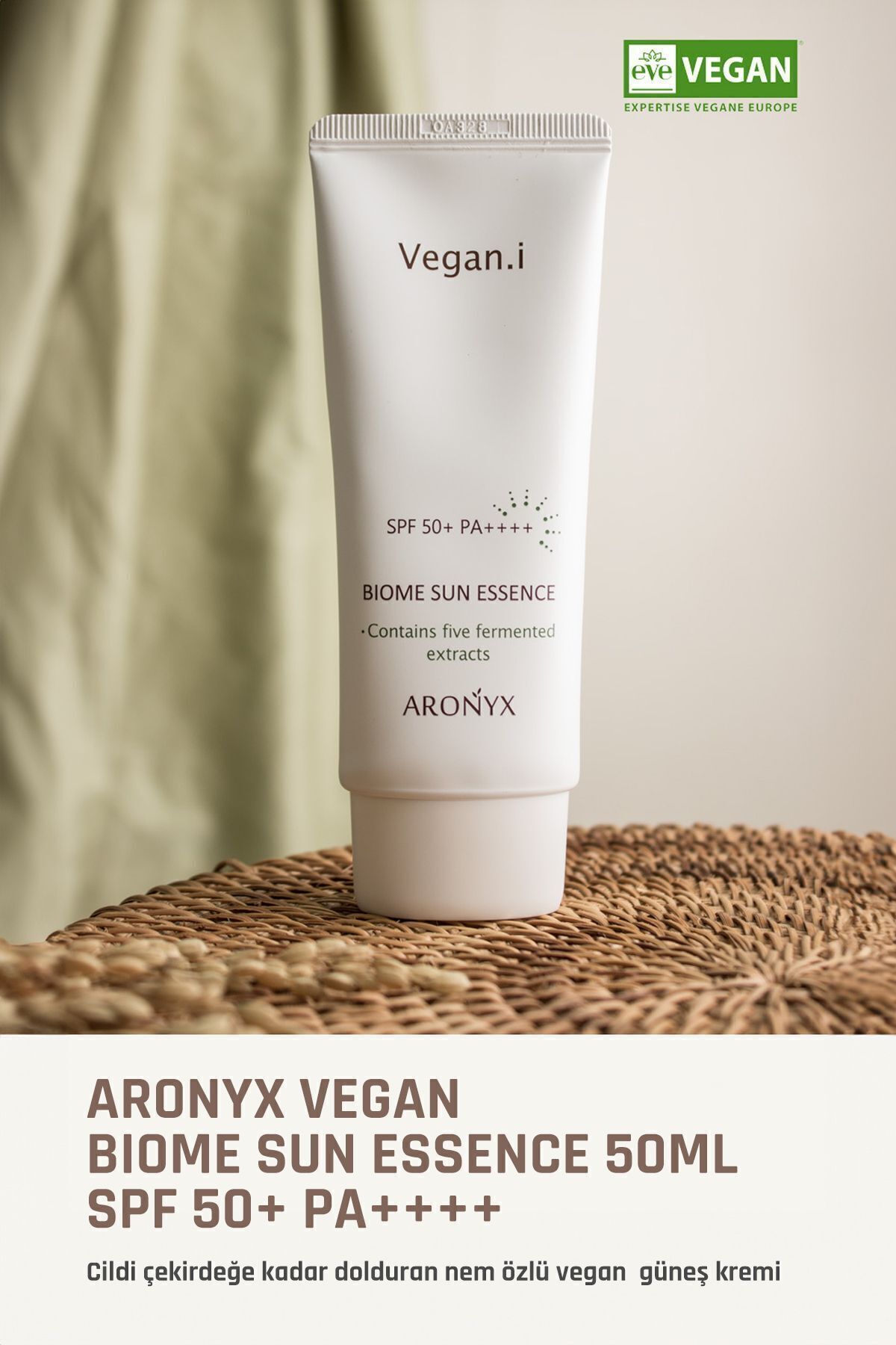 کرم ضد آفتاب صورت وگان بیوما 50 SPF PA میل Aronyx