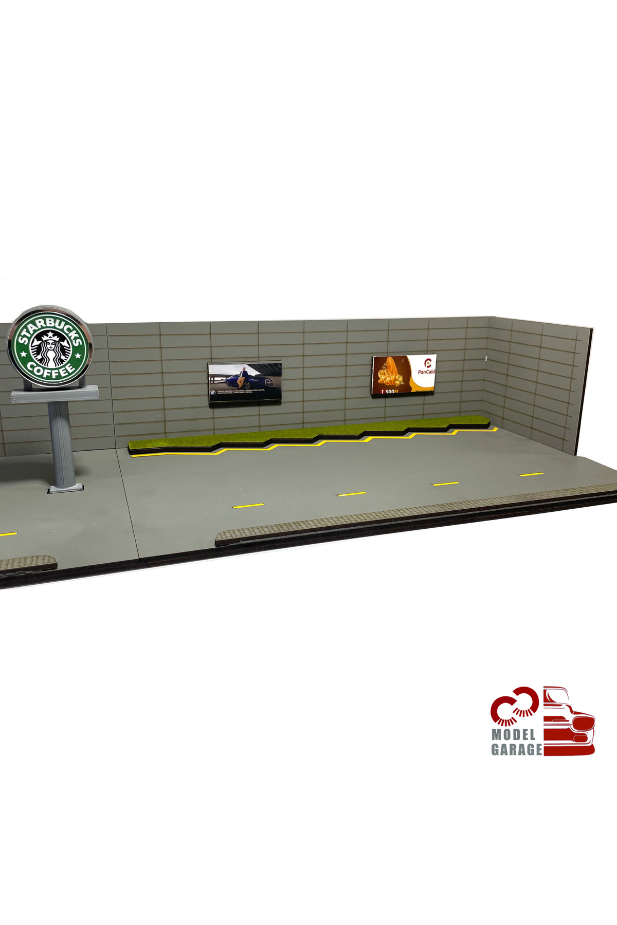 مدل خودرو 1 64 مقیاس STARBUCK.S DIORAMA PARKING DIECAST قفسه نمایش TOY اورجینال ÜRETİM