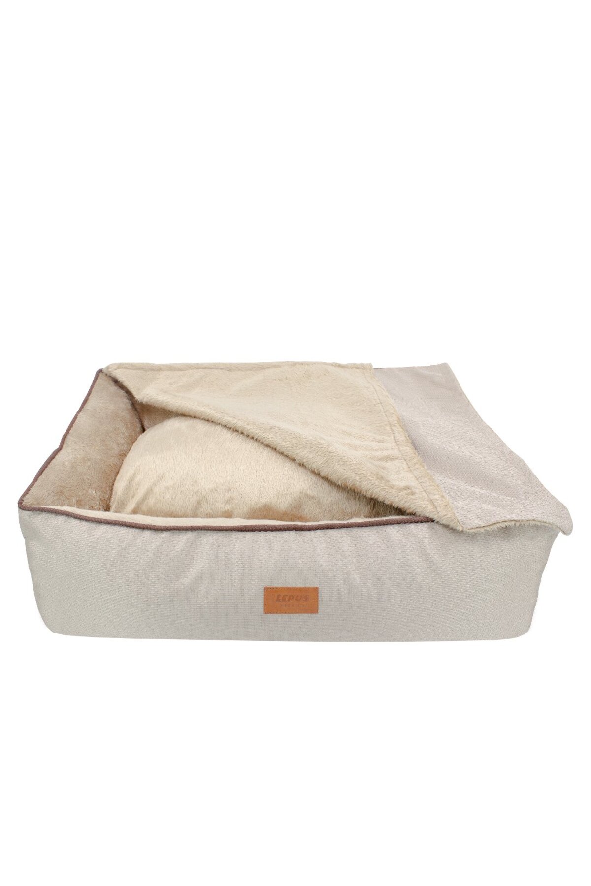 جای خواب گربه و سگ لپوس Lepus مدل Winter Bed 41690، کرم، سایز L