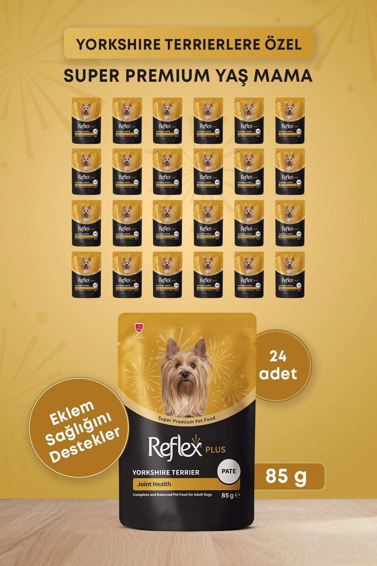 غذای پاته سگ رفلکس Reflex Plus Yorkshire Terrier J. Health، ۲۴ بسته ۸۵ گرمی