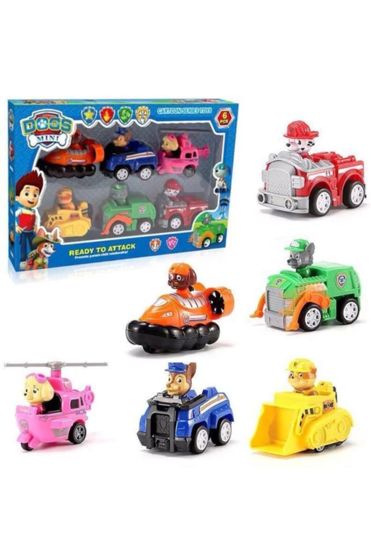 اسباب بازی های فیگور دیگر ست PAW PATROL با 6 عدد Realx