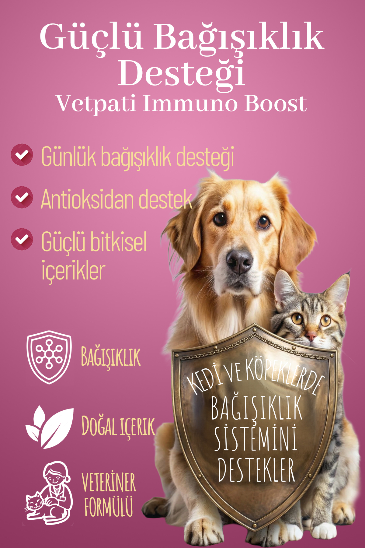 قطره مکمل گربه وتپاتی Vetpati Immuno Boost با بره‌موم، اسپیرولینا و آرونیا