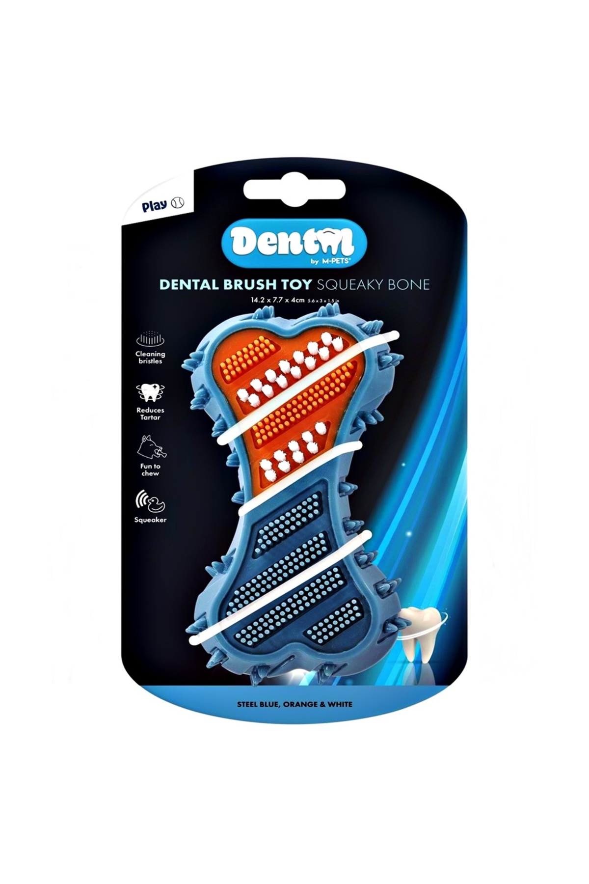 اسباب‌بازی استخوانی صدادار سگ ام‌پتس M-PETS، مدل p862 آبی