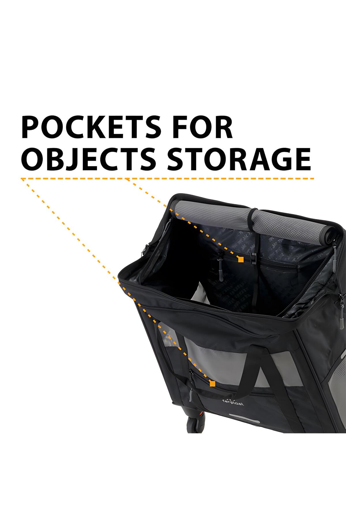 کیف حمل چرخ‌دار حیوانات فرپلاست Ferplast Voyager 450، مشکی، ۴۶×۲۶×۴۸ سانتی‌متر