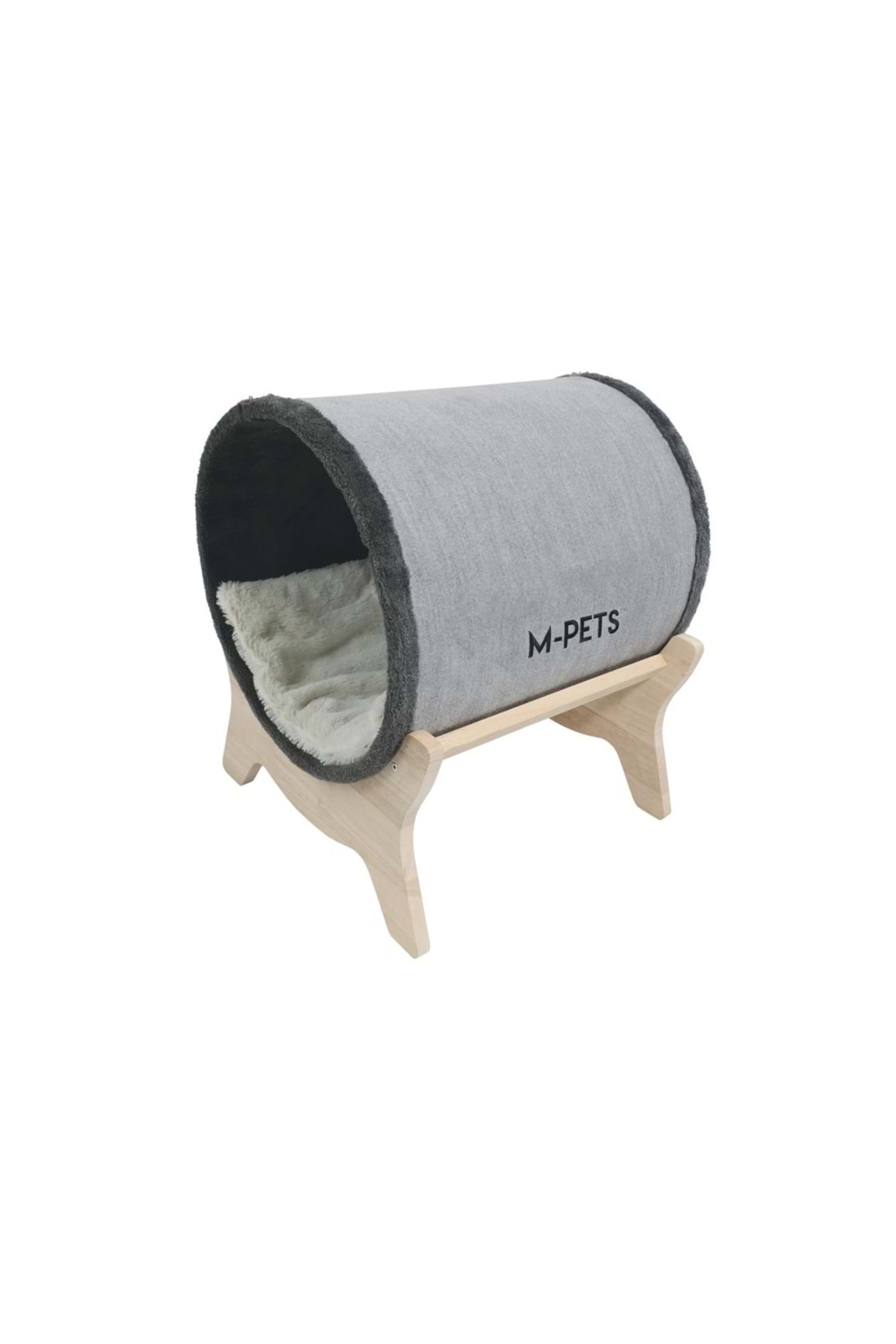 جای خواب گربه پایه‌دار چوبی ام‌پتس M-PETS Tunnel Elevated، طوسی، مدل 20303099