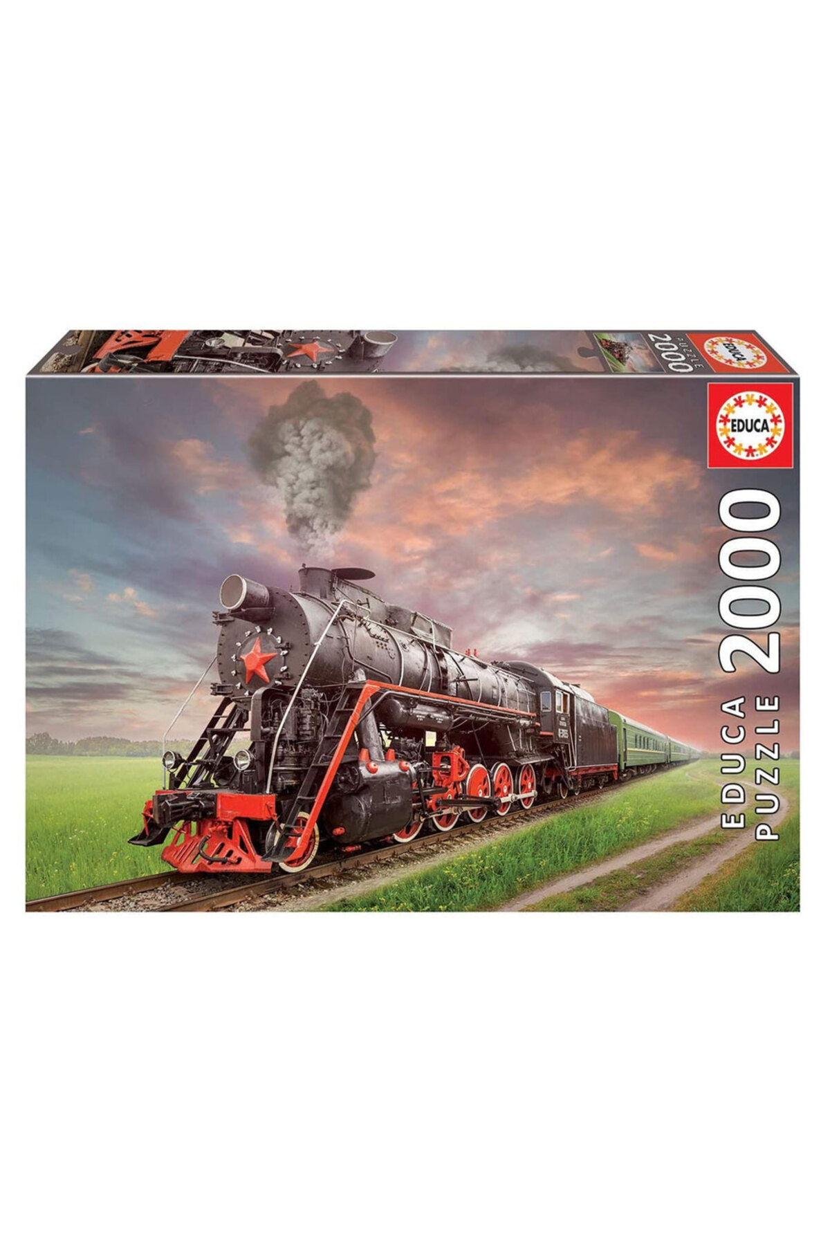 پازل 2000 قطعه لوکوموتیو بخار 18503 ادوکا اورجینال EDUCA