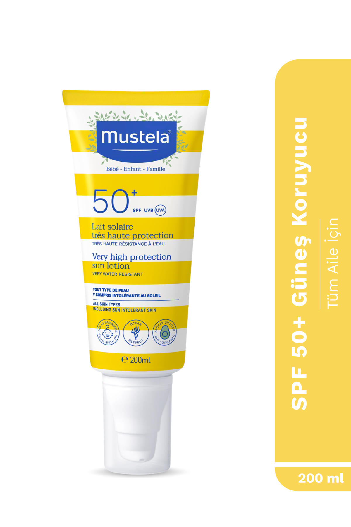 Mustela کرم ضد آفتاب SPF 50+ برای خانواده حفاظت بالا