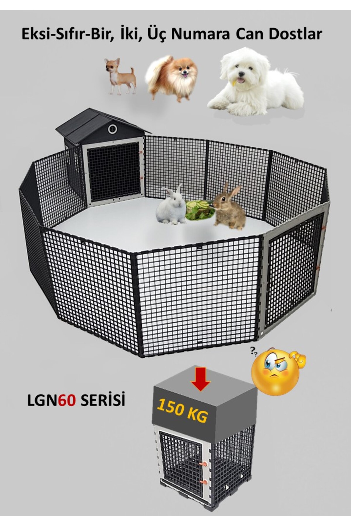 حصار محوطه نگهداری حیوانات لگانست Leganest، ۶۲×۶۲×۶۲ سانتی‌متر، مدل YP_60YPCB