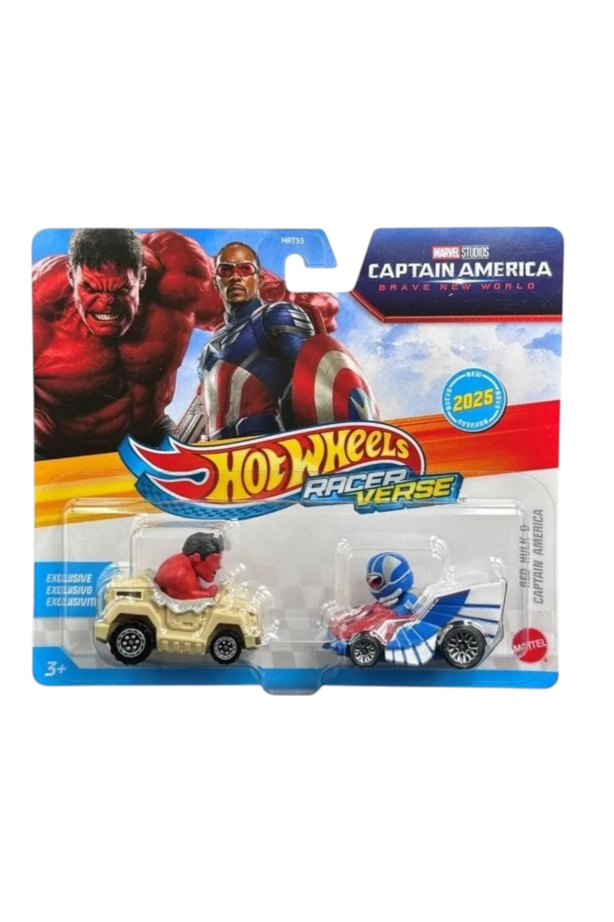 ماشین اسباب بازی RACERVERSE RED HULK و CAPTAIN AMERICA HXT35 هات ویلز اورجینال HOT WHEELS