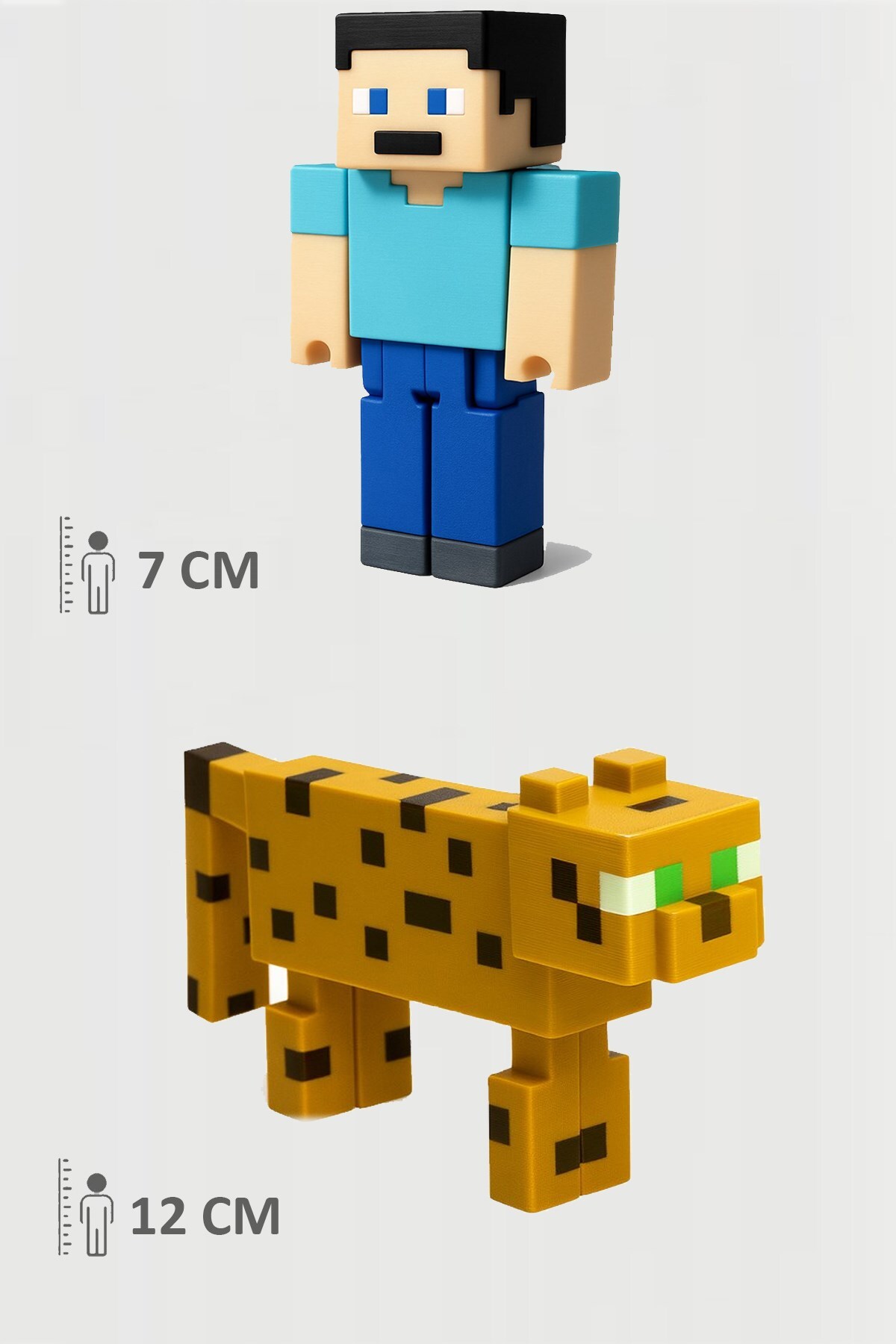 اسباب بازی های فیگور دیگر مشترک متحرک MINECRAFT STEVE و OCELON FigürDizayn